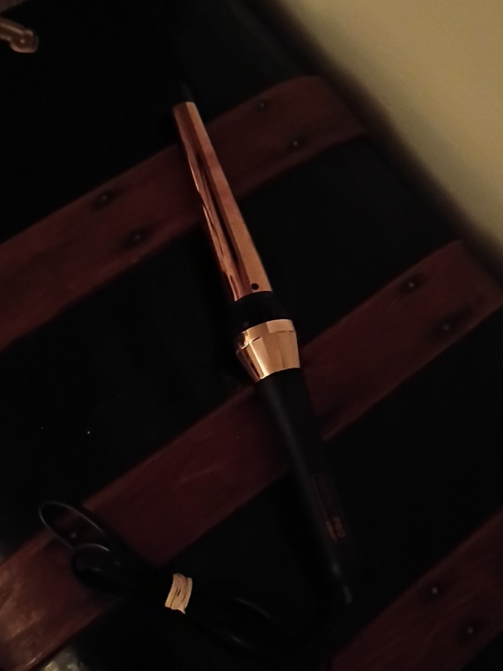 Black and Rose Gold Curling Wand - Conair InfityPro